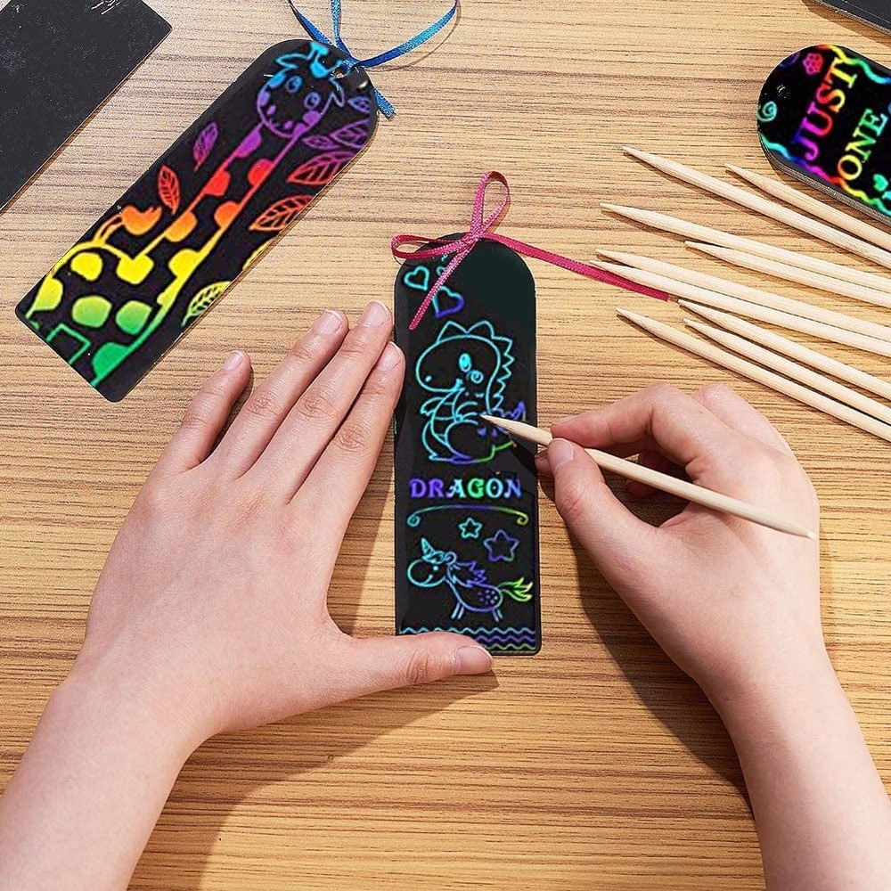 Kids Colorful Scratch Art Bookmarks (12)